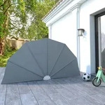 Faltbarer Terrassen-seitenf&auml;cher Grau 160 Cm Vidaxl