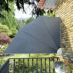Faltbarer Balkonf&auml;cher Grau 160&times;240 Cm Vidaxl