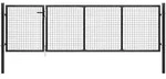 Gartentor Stahl 350 X 100 Cm Anthrazit Vidaxl