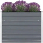 Hochbeet 100 X 100 X 77 Cm Verzinkter Stahl Grau Vidaxl