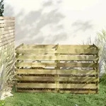 Komposter Latten Aus Kiefernholz Impr&auml;gniert 180x90x90 Cm Vidaxl
