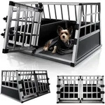 Alu Hundetransportbox &ndash; Auto Hundebox Robust & Pflegeleicht, Gittert&uuml;r