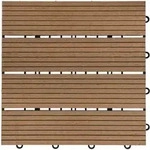 Home Deluxe - Wpc Klickfliese Bavaro - Teak - 9 M2 - 11 Fliesen &Aacute; 30 X 30 Cm I