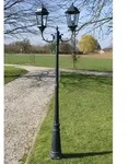 Vidaxl Gartenlaterne 2-flammig 230 Cm Dunkelgr&uuml;n/schwarz Aluminium