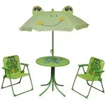 Vidaxl - 3-tlg. Garten-bistro-set F&uuml;r Kinder Mit Sonnenschirm Gr&uuml;n