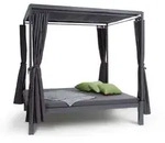 Blumfeldt - Senator Lounge Gartenliege 188x208x205cm Sonnendach Polyester Stahl...