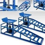 Bituxx - 2x Auto Pkw Auffahrrampen 2t Mit Wagenheber Wartungsrampe Hebeb&uuml;hne 2000kg