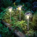 Solar Steckleuchten 3-er Set Capri, 34 Cm Aus Edelstahl Wetterfest 102068 - Esotec