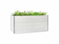 Blumfeldt - Nova Grow Gartenbeet 195 x 91 x 100 cm wpc Holzoptik weiß - Weiß
