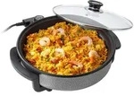 Elektrische Multifunktionspfanne &Oslash;30cm, 1,75l, 1500watt, Pizzapfanne Glasdeckel