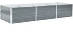 Garten-hochbeet Verzinkter Stahl 240x80x45 Cm Grau - Vidaxl
