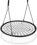 Relaxdays - Nestschaukel Mit Netz, &Oslash;120cm, Garten Tellerschaukel F&uuml;r Kinder U.