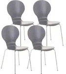 4x Stapelstuhl Diego Grau