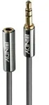 Lindy Chrom 3,5mm Klinke Ext. Kabel. M/w. Anthrazit. 1.0m