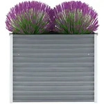 Garten-hochbeet Verzinkter Stahl 100x40x77 Cm Grau Vidaxl