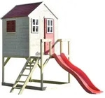 Wendi Toys - Holz Stelzenhaus Tiger Mit Rutsche 310x350x242 Cm