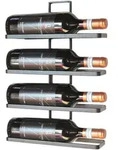 Dandibo - 1x Weinregal Metall Schwarz Wand 4-wine Erweiterbar Flaschenregal