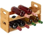 Relaxdays Weinregal, Platzsparende Weinablage F&uuml;r 8 Flaschen, Quer, Flaschenregal