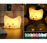 Nachtlicht Catty Cat, Per Usb Aufladbar, Dimmbar, 7 Lichtfarben, Mit Soundeffekt