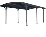 Metall Carport 'stockholm' Mit Runddach Aus Doppelstegplatten, 576 X 300 X 220 Cm,