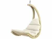 Schwebesessel Swing Chair Creme Hängesessel inkl. Sitzkissen und Schwingfeder -