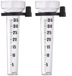 Regenmesser 2er Set, Mit Halter, Niederschlagsmesser Garten, Gro&szlig;e Anzeige 35 Mm/m2,