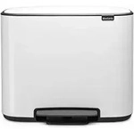 Brabantia - Bo Pedal - Abfalleimer, Edelstahl, Wei&szlig;, 36 Liter