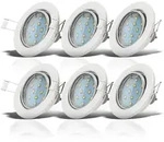 B.k.licht - Einbauspot 10er Set 68mm Lochma&szlig; - Gu10, 3w, 250lm, Led, Warmwei&szlig;,