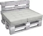 Beautissu - Palettenkissen Sitzkissen Eco Elements Hellgrau, 120x80x15 Cm
