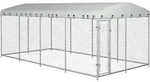 Outdoor-hundezwinger Mit &Uuml;berdachung 7,6x3,8x2,3 M Vidaxl