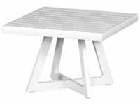 Alexis Lounge Tisch 50x50 Aluminium matt-weiß Gartentisch Tresentisch Bartisch