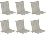 6er Set Niedriglehner Auflage Loft Nl, 100x50x6cm, Hellgrau