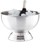 Sektk&uuml;hler Schale, Xxl Eisw&uuml;rfelbeh&auml;lter F&uuml;r Wein, Champagner, Edelstahl,