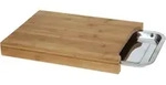 Spetebo - Bambus Schneidbrett Mit Ausziehbarem Tablett - Holz Schneidebrett