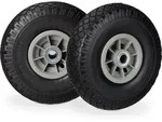 Relaxdays - 2x Sackkarrenrad, Pannensichere Vollgummireifen, 3.00-4 Zoll, 20mm Achse,