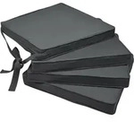 4er Set Beautissu Stuhlkissen Loft Sk Graphitgrau
