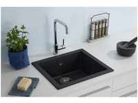 Respekta - Küchenspüle Einbauspüle Spüle Granit Mineralite 50 x 44 Schwarz Ohio