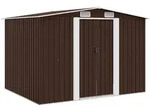 Ger&auml;teschuppen Braun 257x205x178 Cm Stahl - Vidaxl