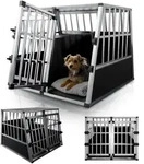 Alu Hundetransportbox &ndash; Auto Hundebox Robust & Pflegeleicht, Gittert&uuml;r