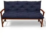 Bankauflage Flair Br Dunkelblau, 180x100x10cm - Beautissu