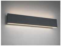 Flache LED Wandleuchte CONCHA Up and Down Light Anthrazit - 3 Stufen Dimmer 47cm