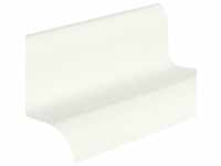 Tapete in Weiß Schlichte Vinyl Wandtapete ideal für Badezimmer und Küche...