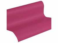 Einfarbige Tapete in Pink | Moderne Vliestapete in Magenta für Mädchenzimmer und