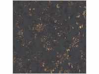 Barock Tapete in Schwarz Gold mit Ornament Neobarock Wandtapete im Vintage Stil mit