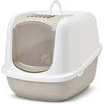 Savic - Nobby Katzentoilette Nestor Jumbo Mokka Wei&szlig; 66,5 X 48,5 X 46,5 Cm