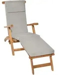 Beautissu Deckchair Auflage Loftlux Dc 175x45x5 Cmhellgrau, 175x45x5 Cm