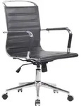 B&uuml;rostuhl Barton Schwarz Echtleder