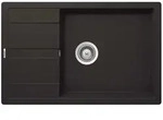 Schock Einbausp&uuml;le Cristalite Manhattan D-100ls A Onyx Gon Exzenterbedienung