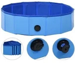 Hundepool Faltbar Blau 80 X 20 Cm Pvc Vidaxl