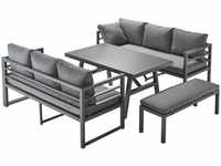 Aluminium Lounge Set Riva Sitzgruppe Sofa Couch Lounge Gartenmöbel - Primaster